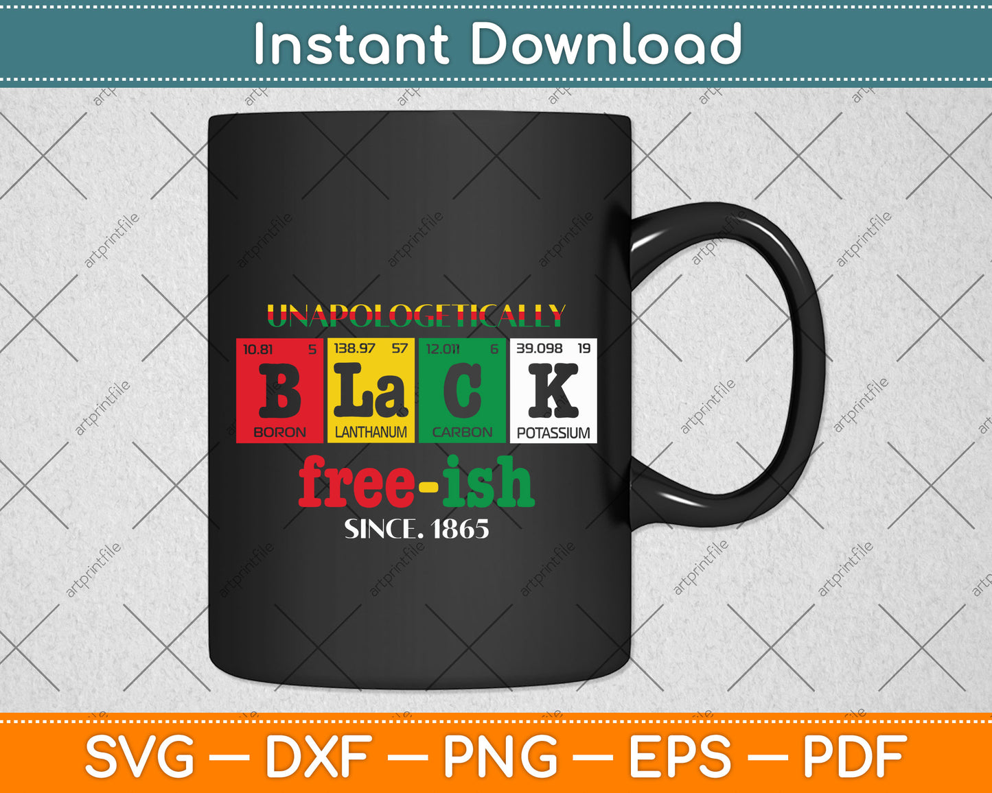 Africa Black Unapologetically Free-ish Since 1865 Juneteenth Svg Digital Cutting File