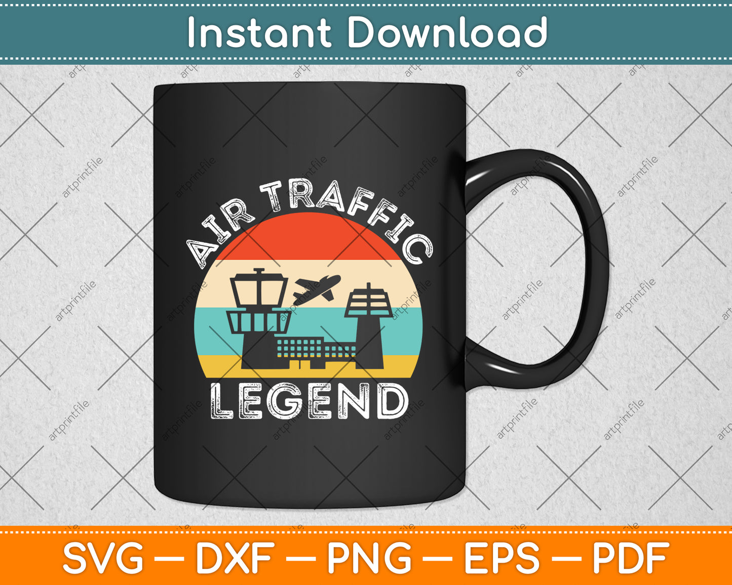 Air Traffic Controller Legend Retro Vintage Svg Digital Cutting File