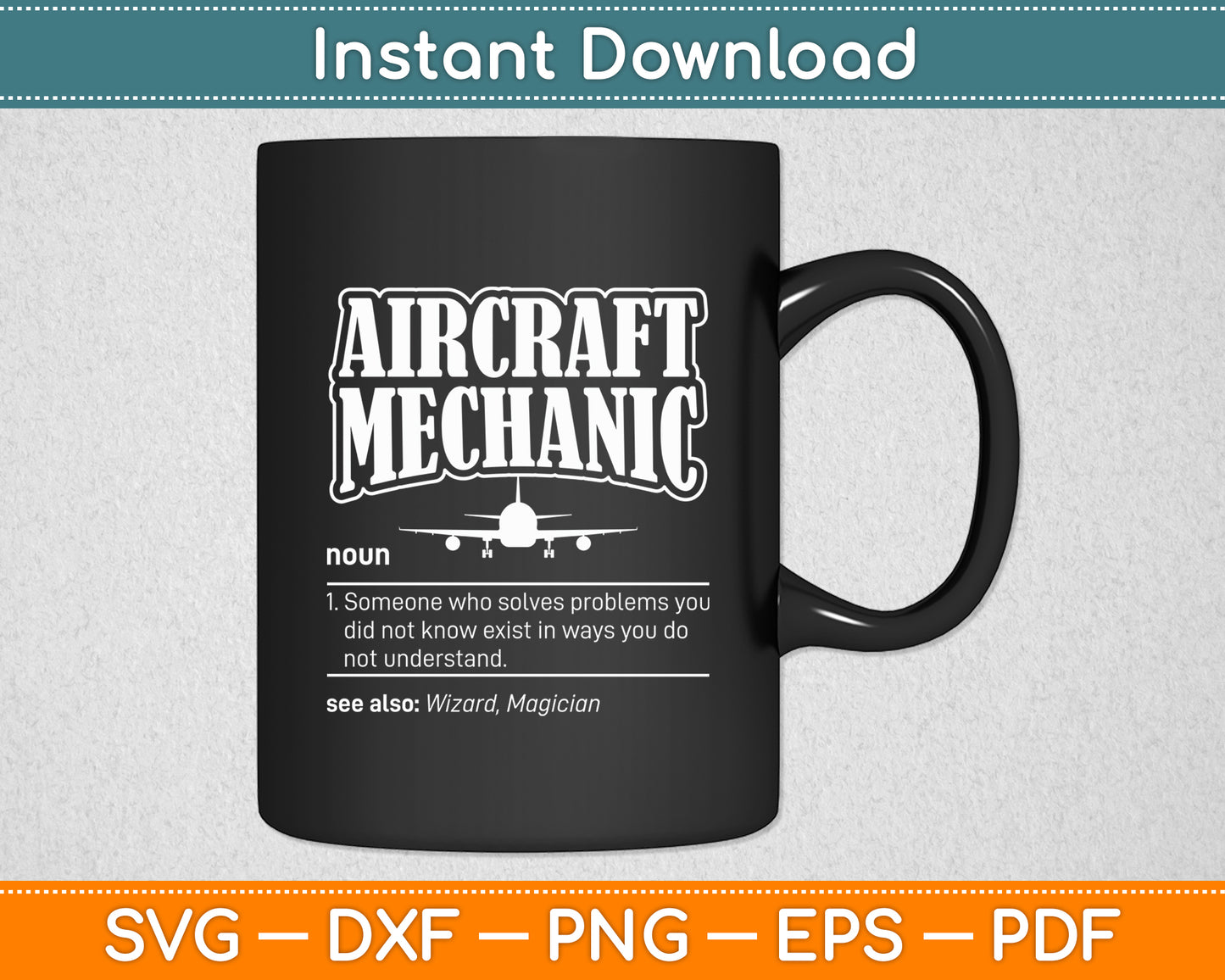 Aircraft Mechanic Definition Airplane Aircraft Mechanic Svg Png Dxf Digital Cutting File
