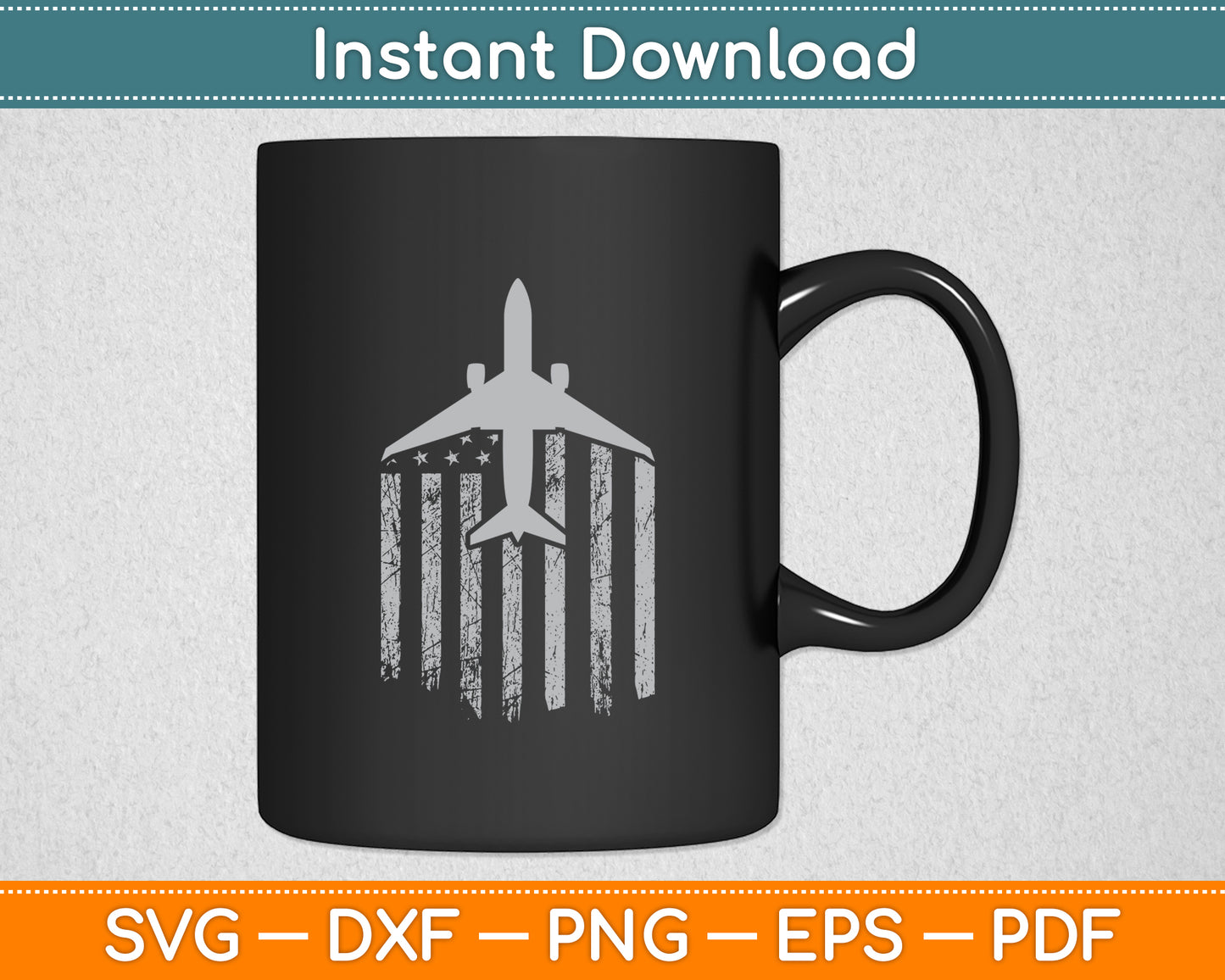 American Flag Airplane Aviation Mechanic Pilot Aviator Svg Png Dxf Digital Cutting File