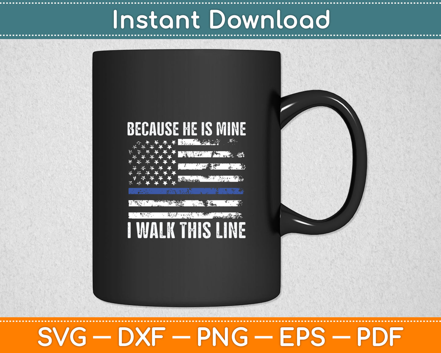 American Flag Police Officer Wife Gift Girlfriend Svg Digital Cutting File