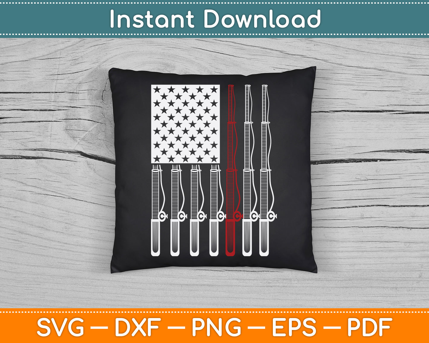 American Flag Reel Cool Uncle Fishing 4th of July SVG Digital Cutting File