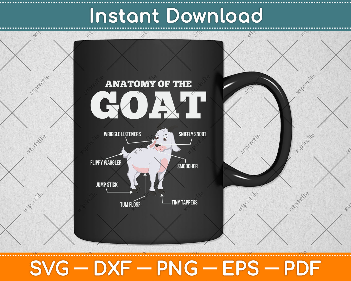Anatomy Of The Goat Svg Digital Cutting File