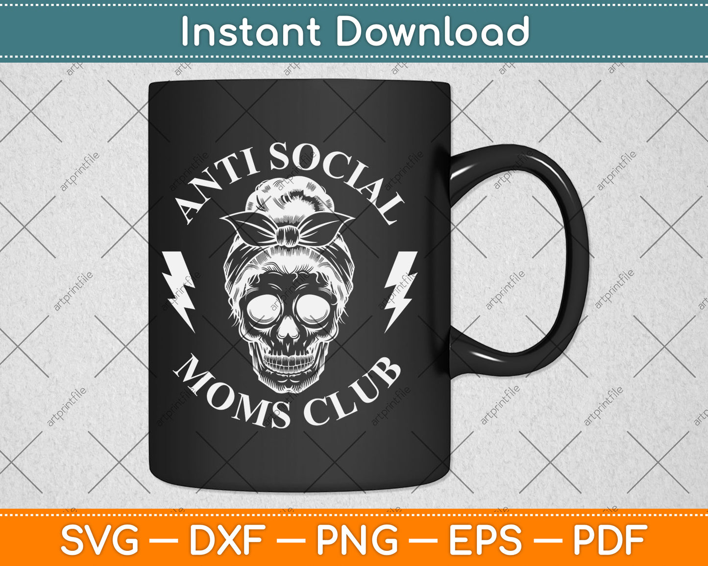 Anti Social Moms Club Mothers Day Svg Digital Cutting File