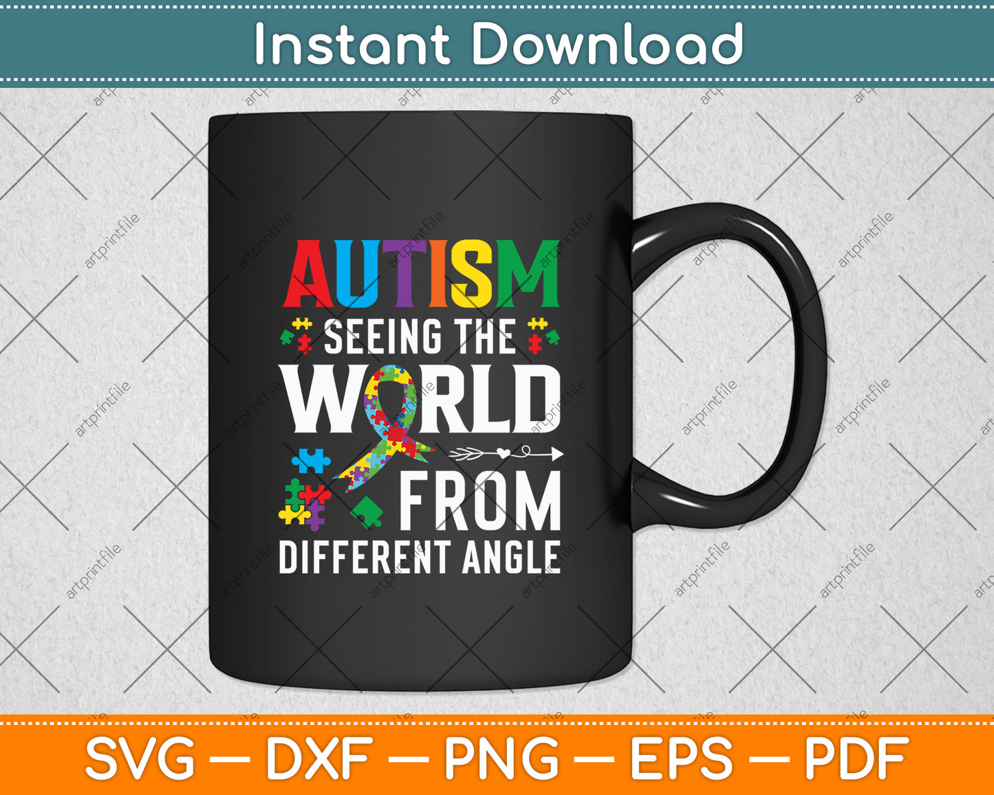 Autism Seeing The World From Different Angle Svg Digital Cutting File