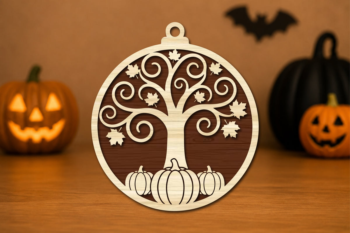 Tree of Life Pumpkin Ornament Laser Cut SVG
