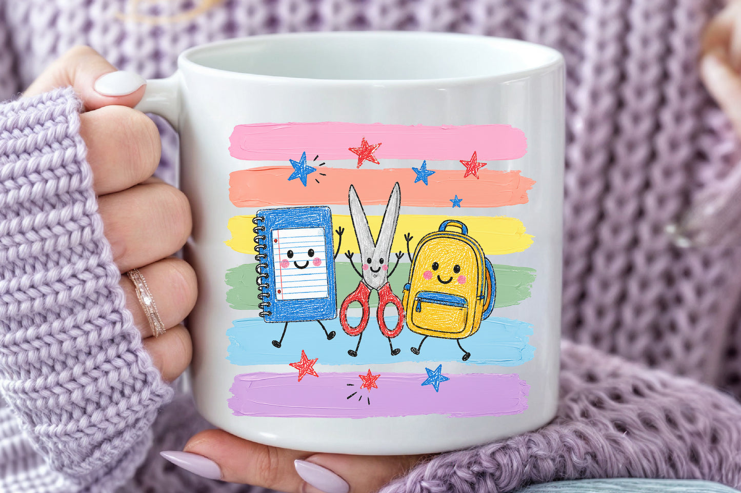Cute School Supplies PNG Back to School Sublimation