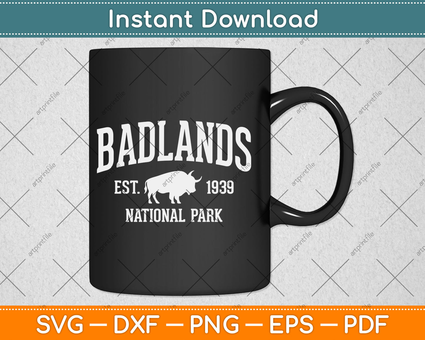 Badlands Gifts Vintage National Park Sports Svg Digital Cutting File