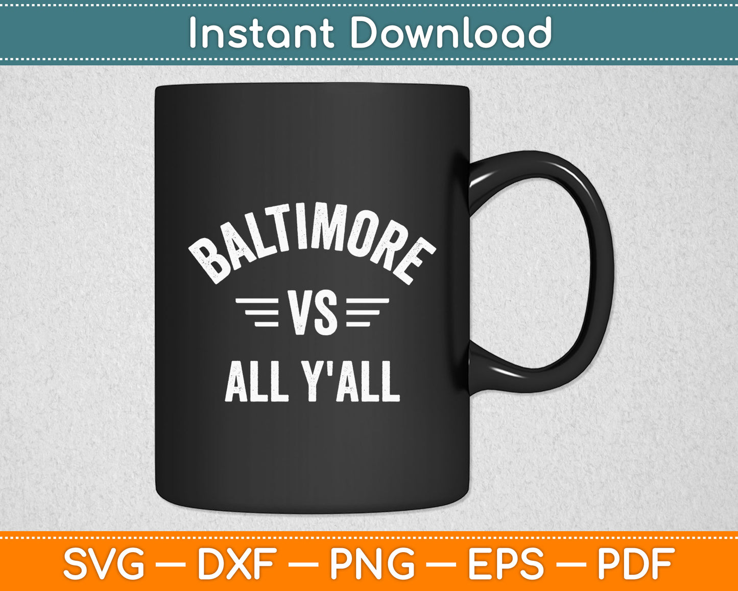 Baltimore vs all Y'all All Sport Trends Svg Digital Cutting File
