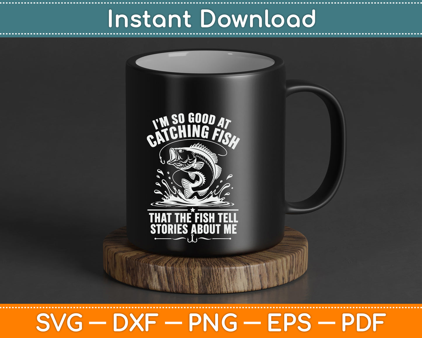 Bass Fishing Fisherman Funny Fisherman Catch Fish SVG Digital Cutting File