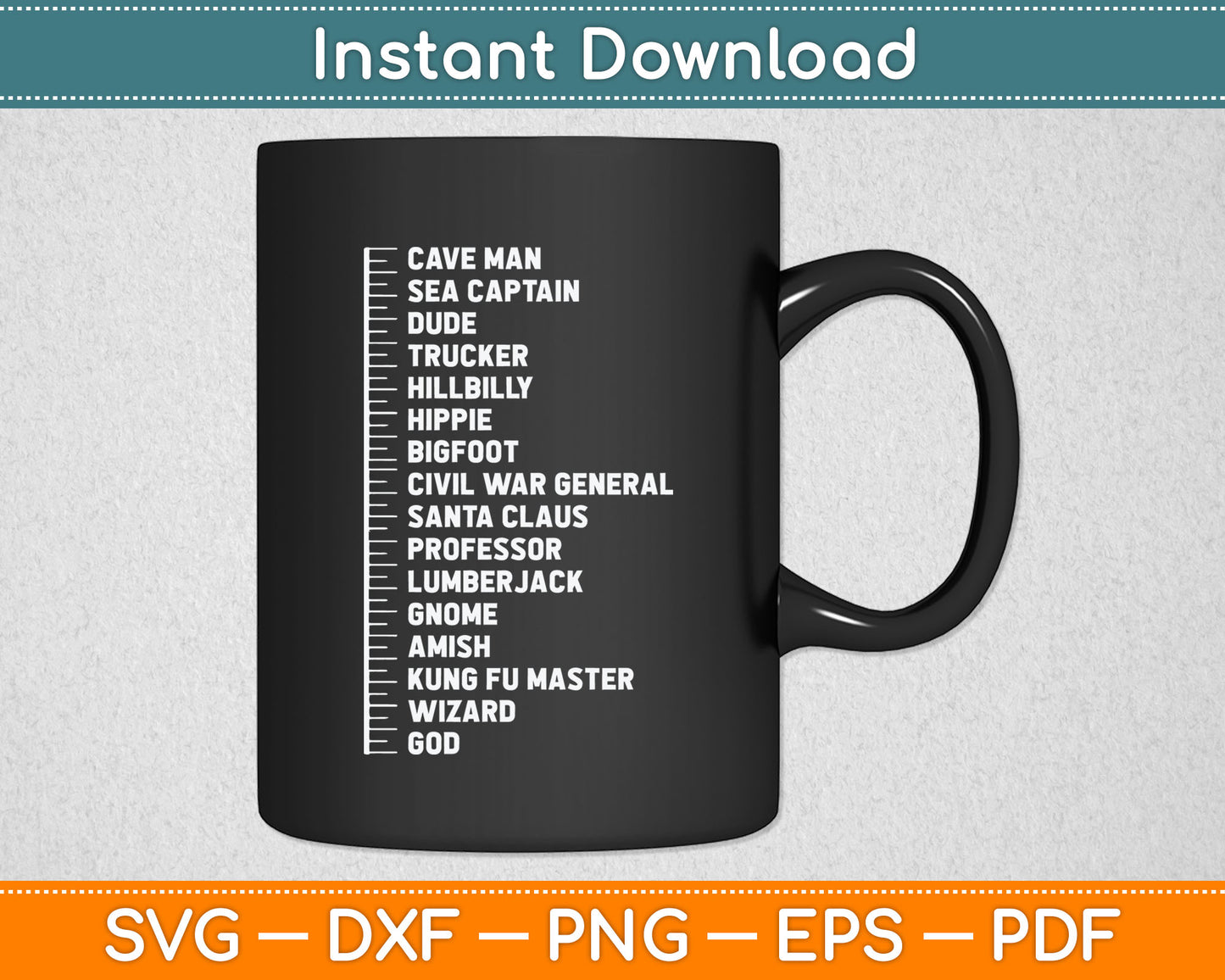 Beard Measurement Chart Funny Bearded Guy Soul Patch Length Svg Digital Cutting File