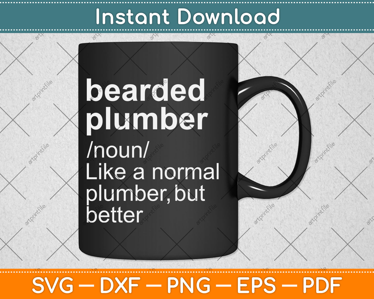 Bearded Plumber Funny Definition Svg Digital Cutting File