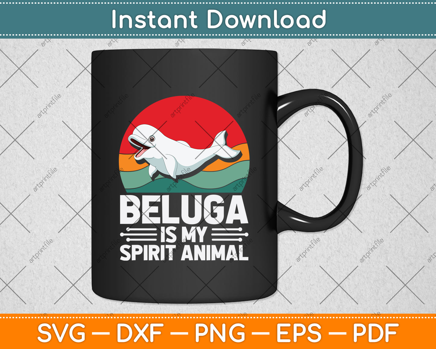 Beluga Is My Spirit Animal Svg Digital Cutting File