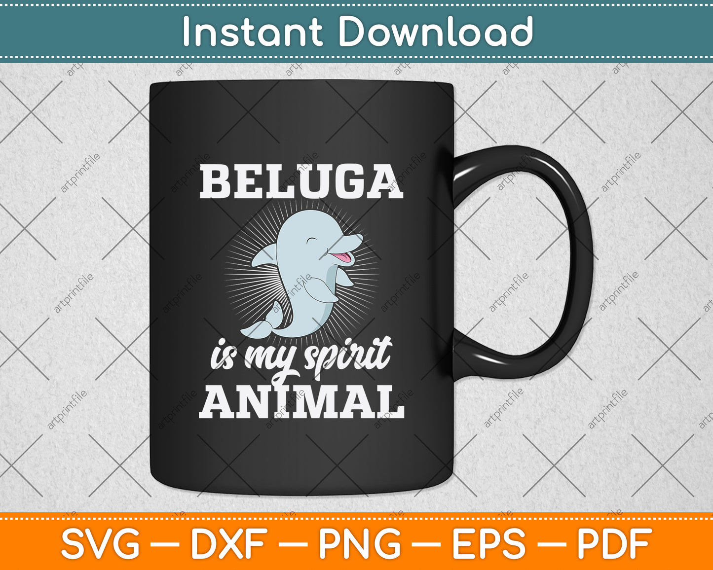 Beluga is My Spirit Animal Svg Digital Cutting File