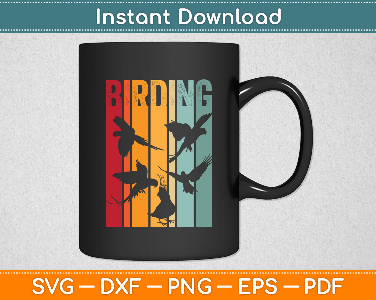 Birding Vintage Style Birders With Birds Svg Digital Cutting File