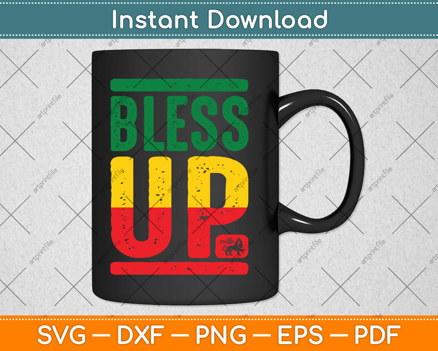 Bless Up Reggae Music Rastafari Lion Of Judah Rasta Gift Svg Digital Cutting File
