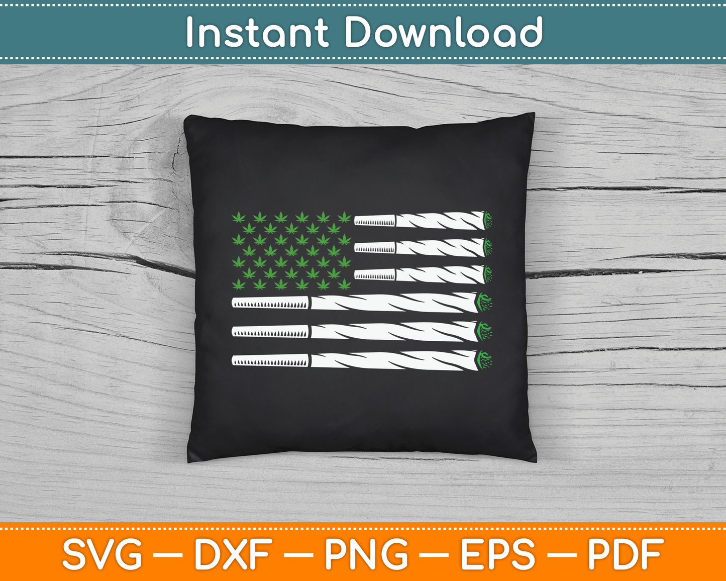 Blunt American Flag Weed Marijuana Cannabis SVG Digital Cutting File