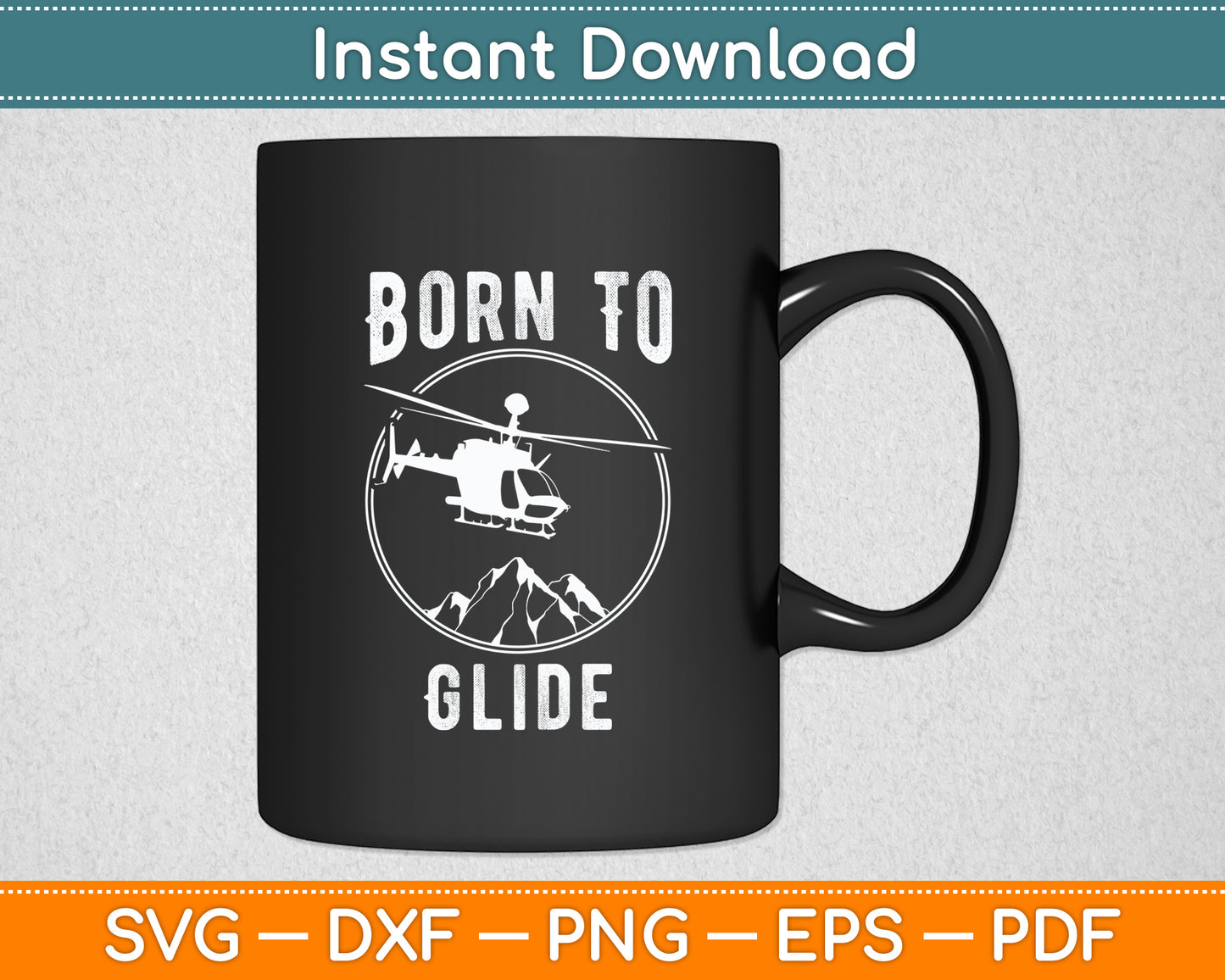 Born To Glide Plane Sailplane Aviation Soaring Svg Png Dxf Digital Cutting File