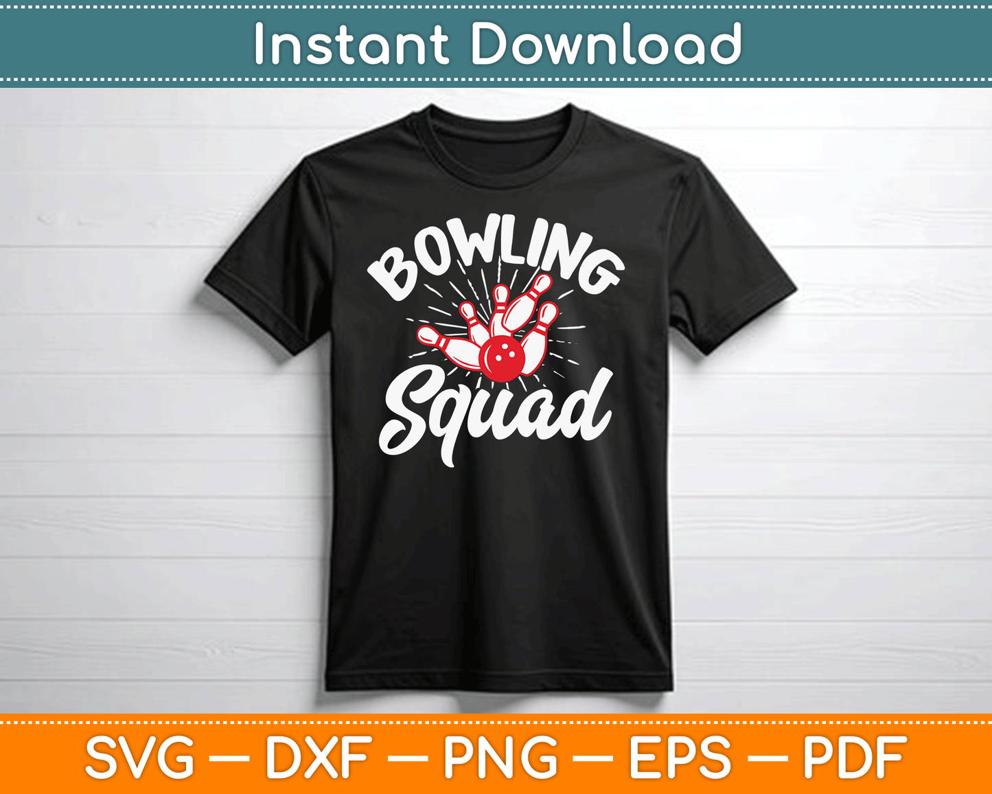 Bowling Squad SVG Digital Cutting File