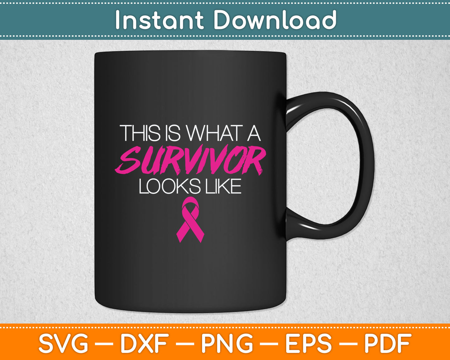 Breast Cancer Awareness Survivor Pink Ribbon Gifts Svg Digital Cutting File