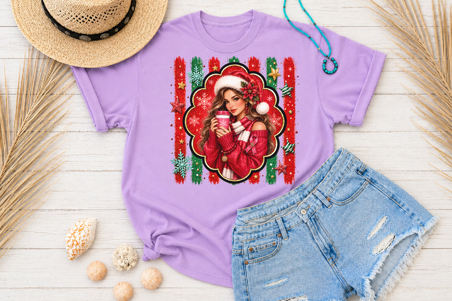 Brush Stroke Christmas Sublimation Bundle PNG Santa Snowman Holiday Designs