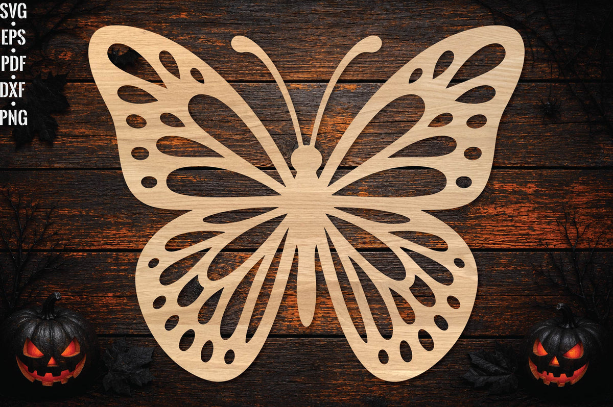 Butterfly Laser Cut SVG Wall Decor, Butterfly Wall Art Cut File, Nature Laser Cutting Design