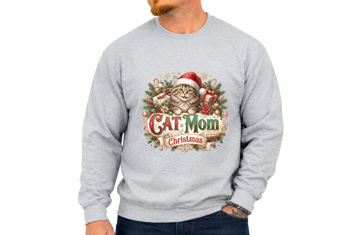 Cat Mom Christmas PNG