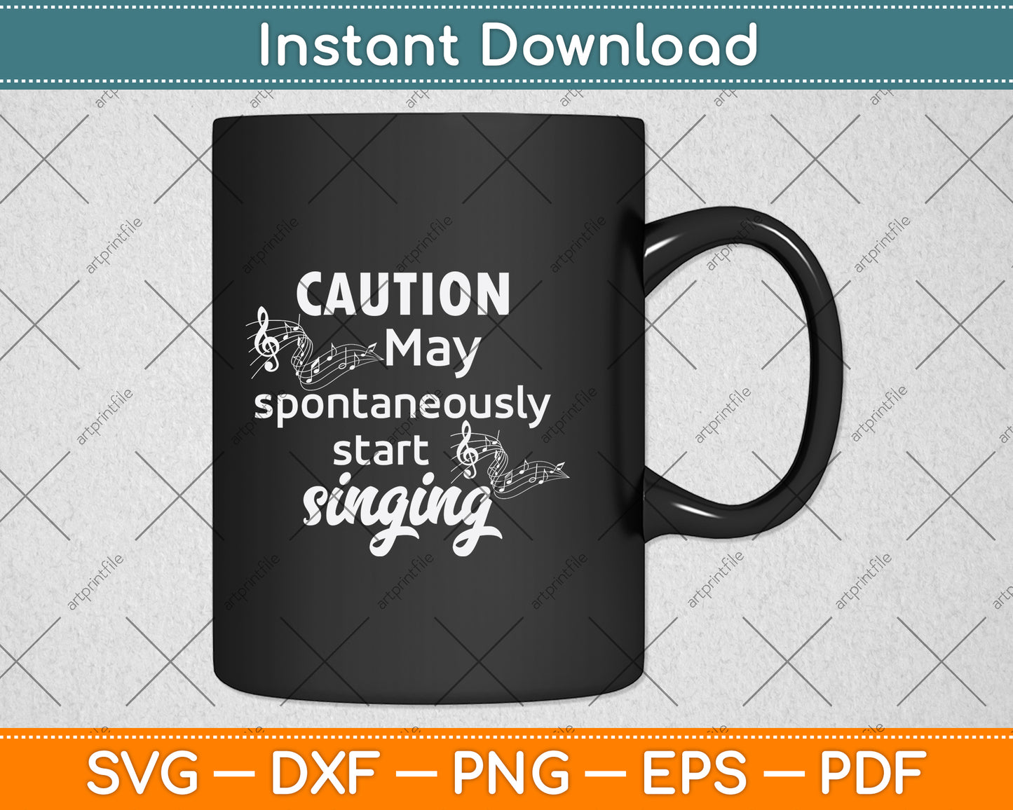 Caution May Spontaneously Start Singing Svg Design Cutting File