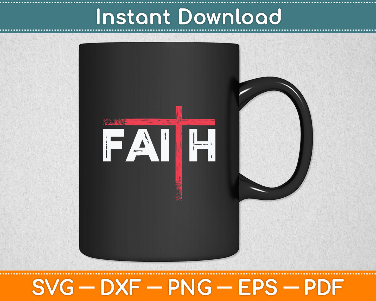 Christian Faith & Cross Svg Digital Cutting File