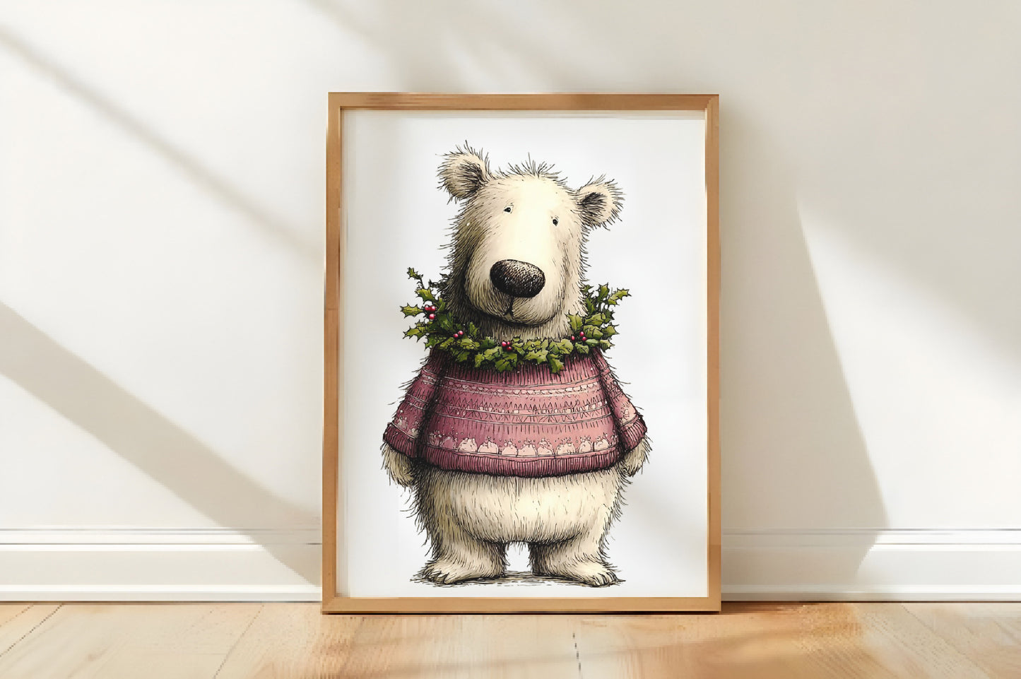 Christmas Bear Clipart PNG Bundle | Cute Watercolor Holiday Bear Clipart | Festive Winter Bear PNG