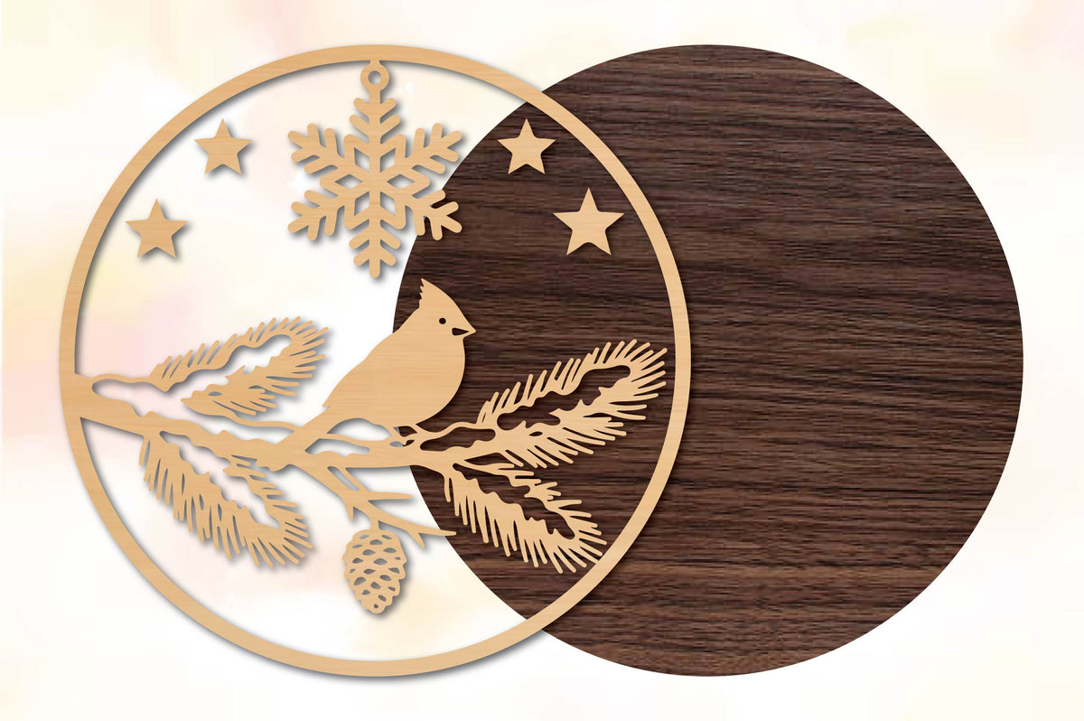 Christmas Cardinal Laser Cut SVG