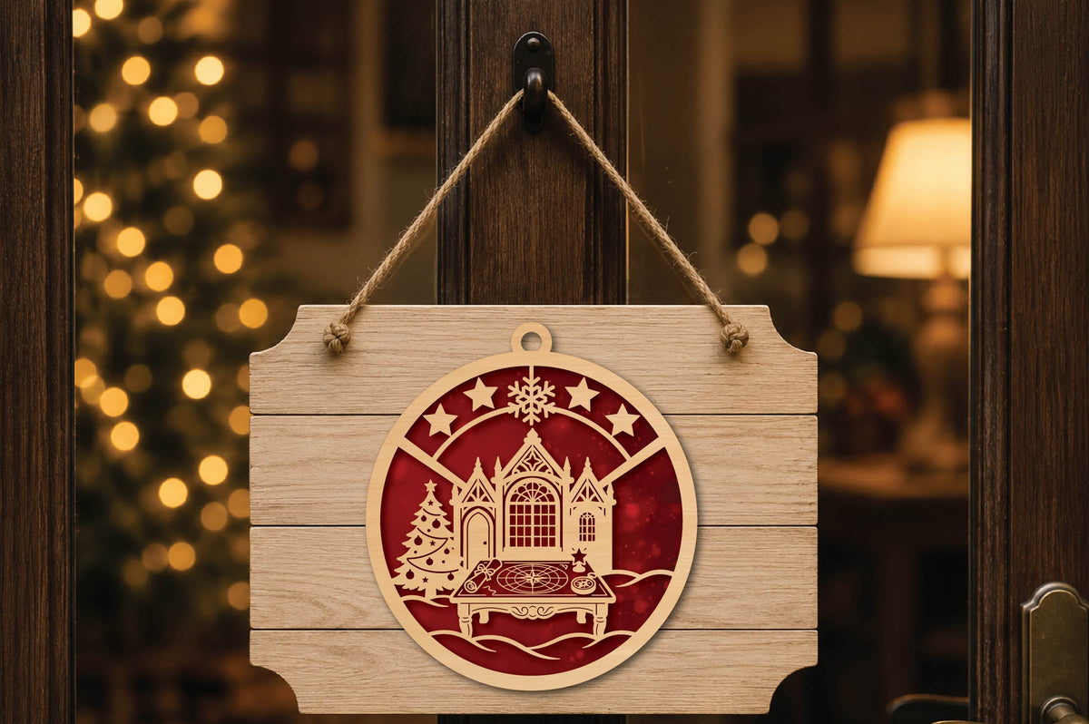 Christmas Church Ornament Laser Cut SVG