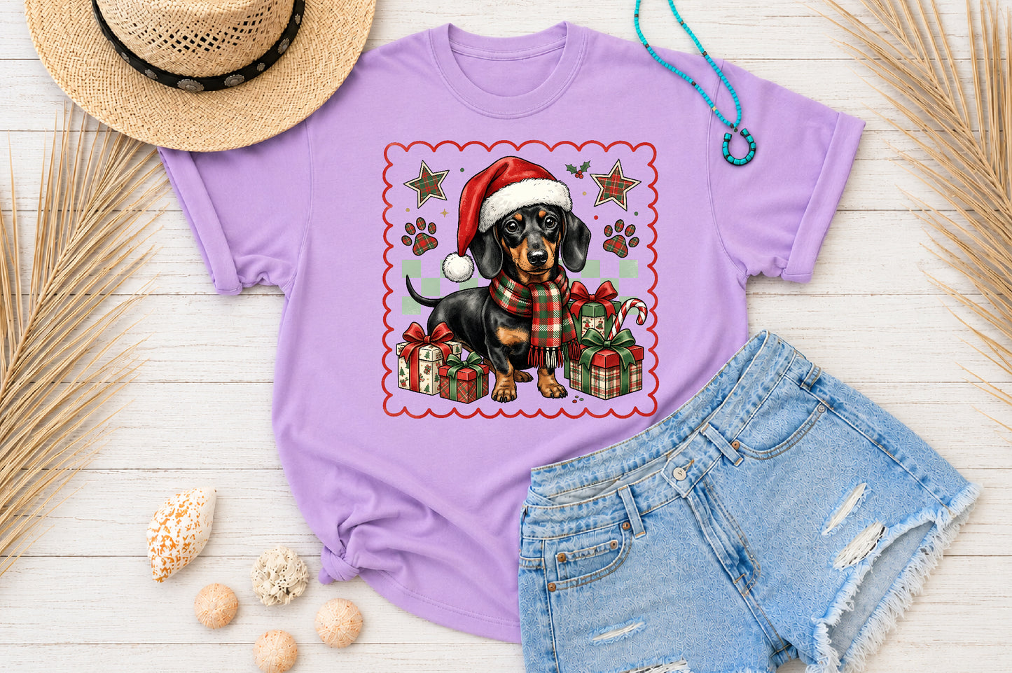 Christmas Dachshund Dog PNG Clipart Bundle