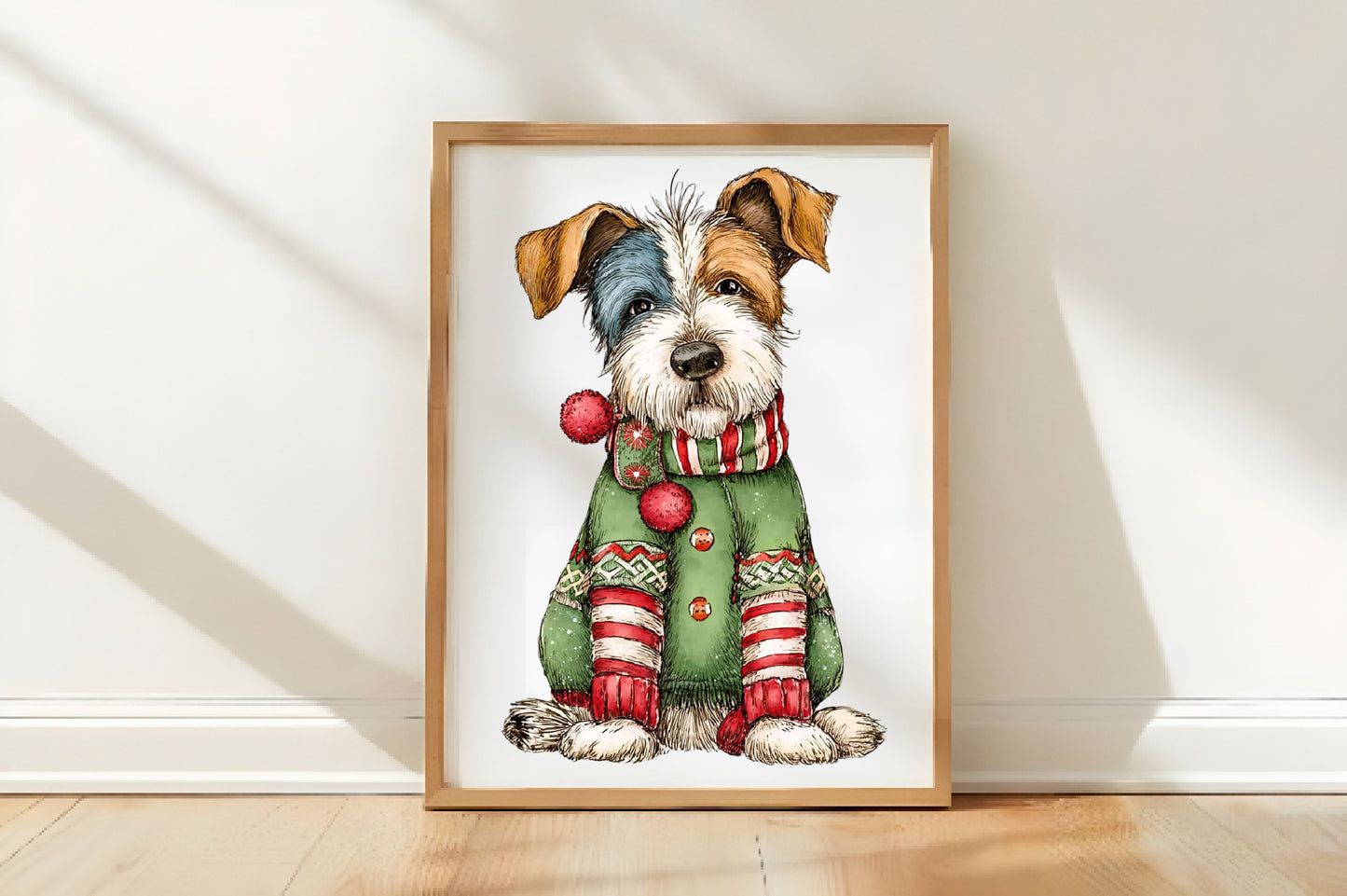 Christmas Dog Clipart PNG Bundle | Cute Watercolor Holiday Dogs Clipart | Festive Christmas Puppy PNG