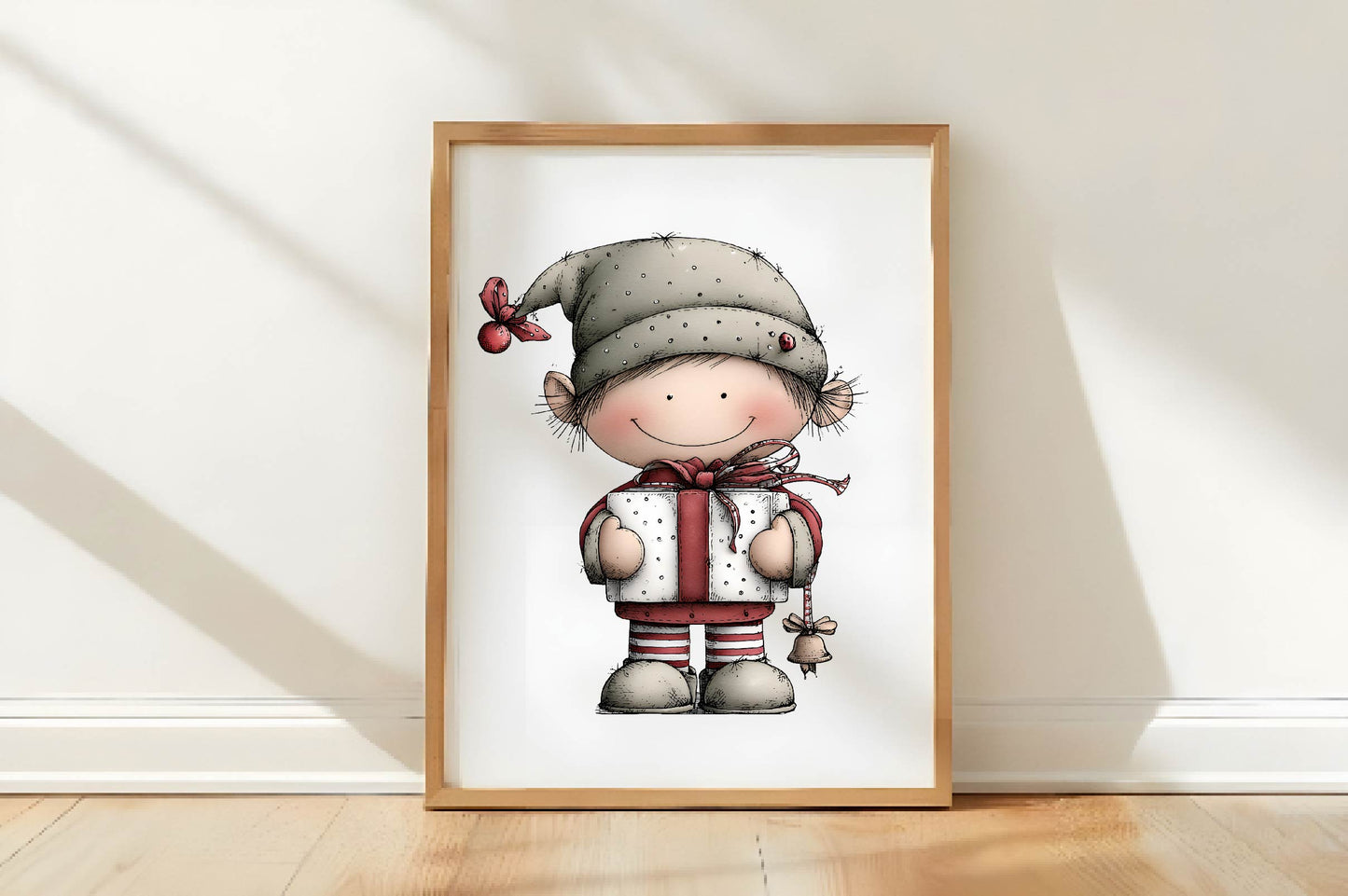 Christmas Elf Clipart PNG Bundle | Cute Watercolor Holiday Elf Clipart