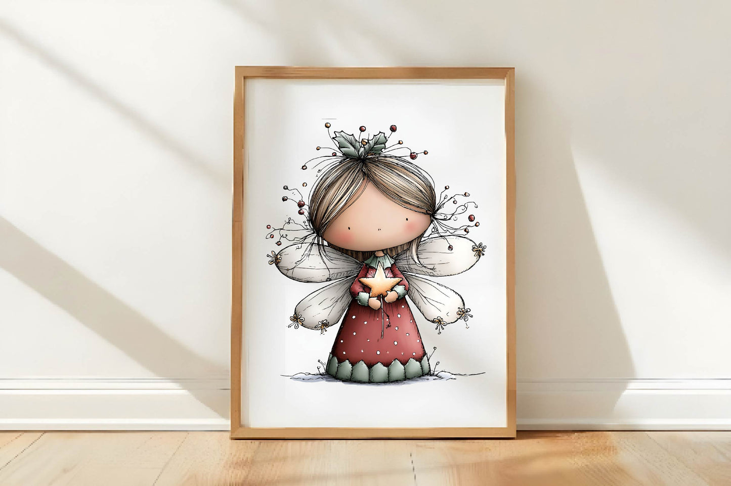 Christmas Fairy Clipart PNG Bundle | Cute Watercolor Holiday Fairy Clipart