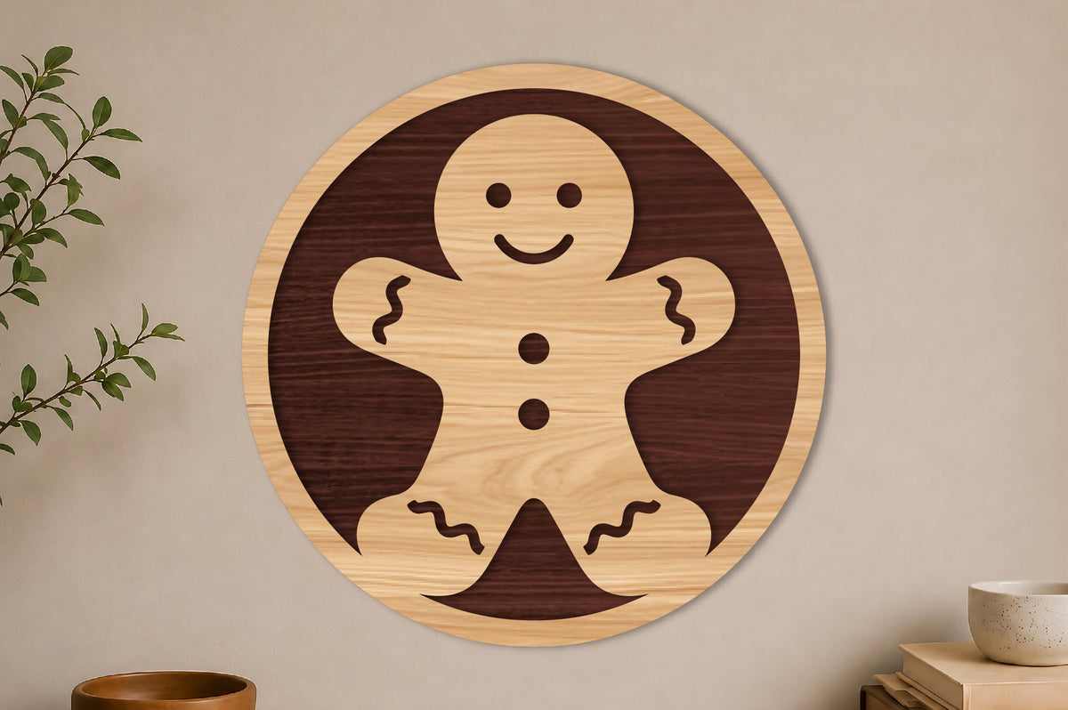Gingerbread Man Laser Cut SVG