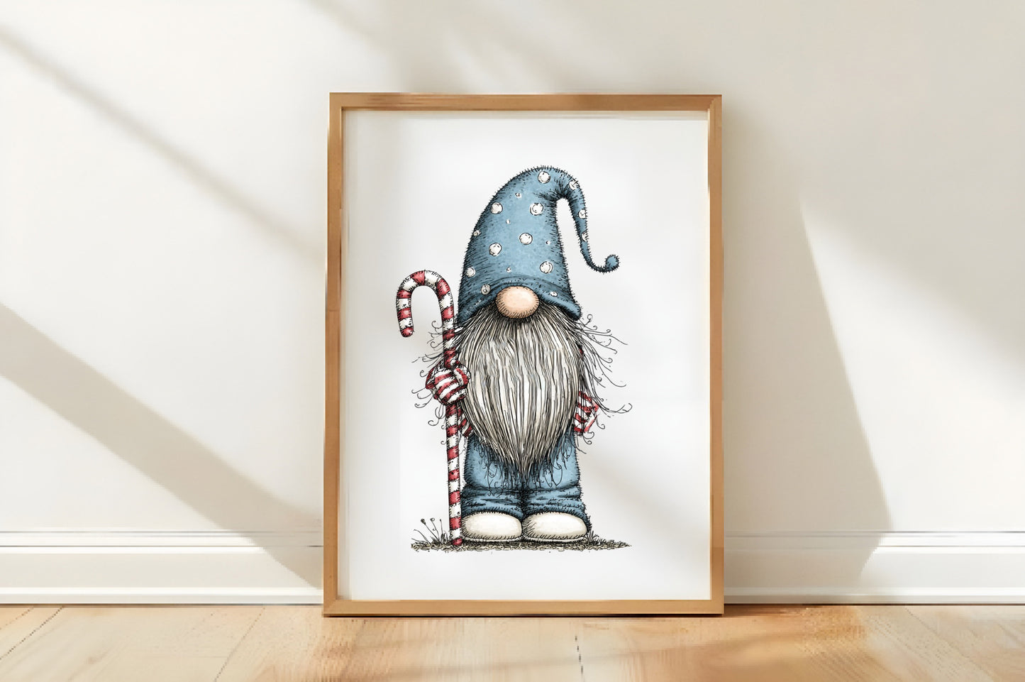 Christmas Gnome Clipart PNG Bundle | Cute Watercolor Holiday Gnome Clipart | Festive Scandinavian Gnomes