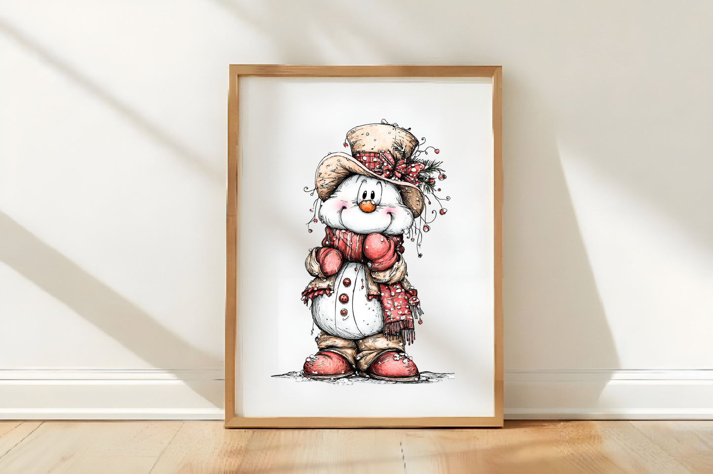 Christmas Grumpy Snowman Clipart PNG Funny Winter