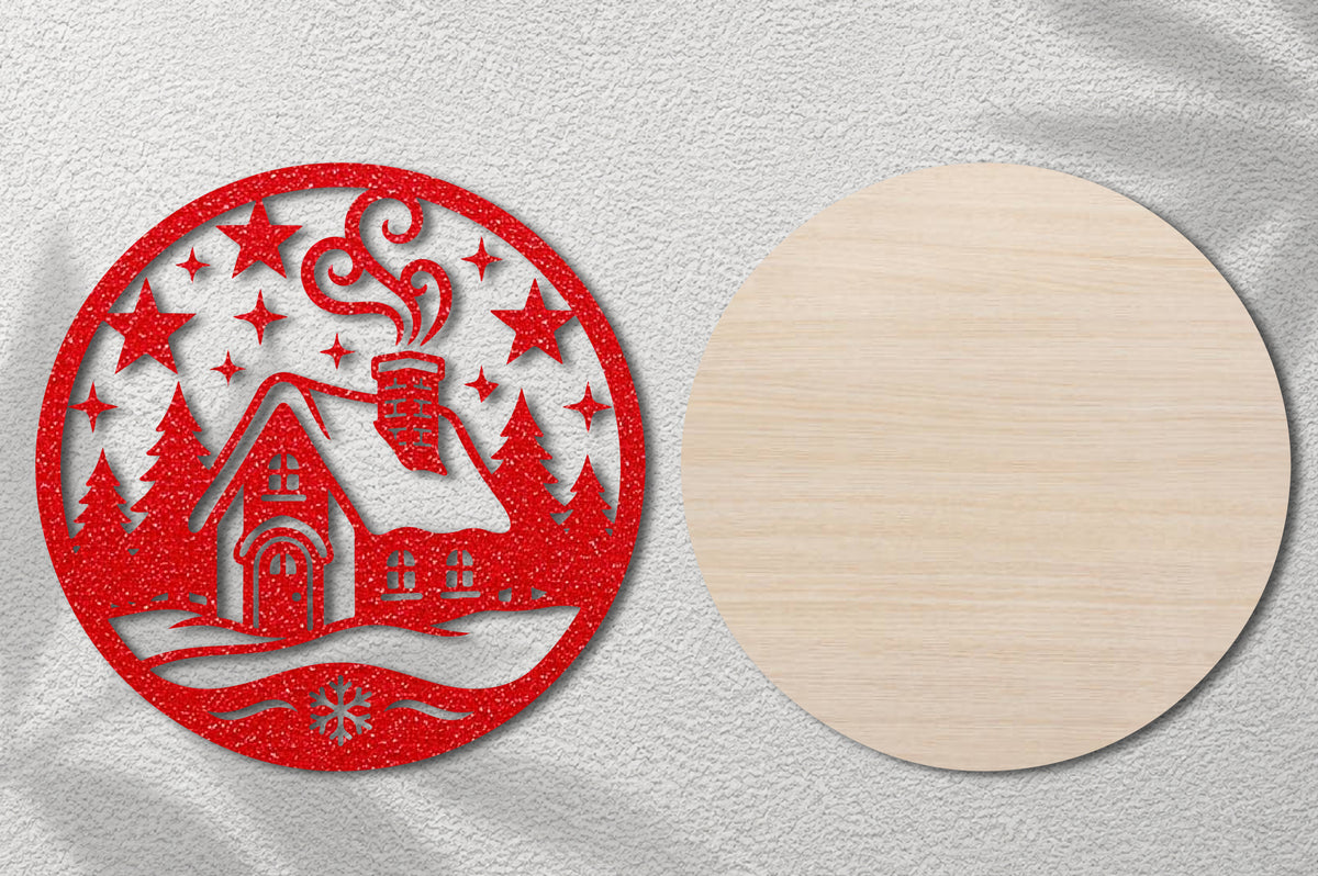 Christmas Village Ornament Laser Cut SVG