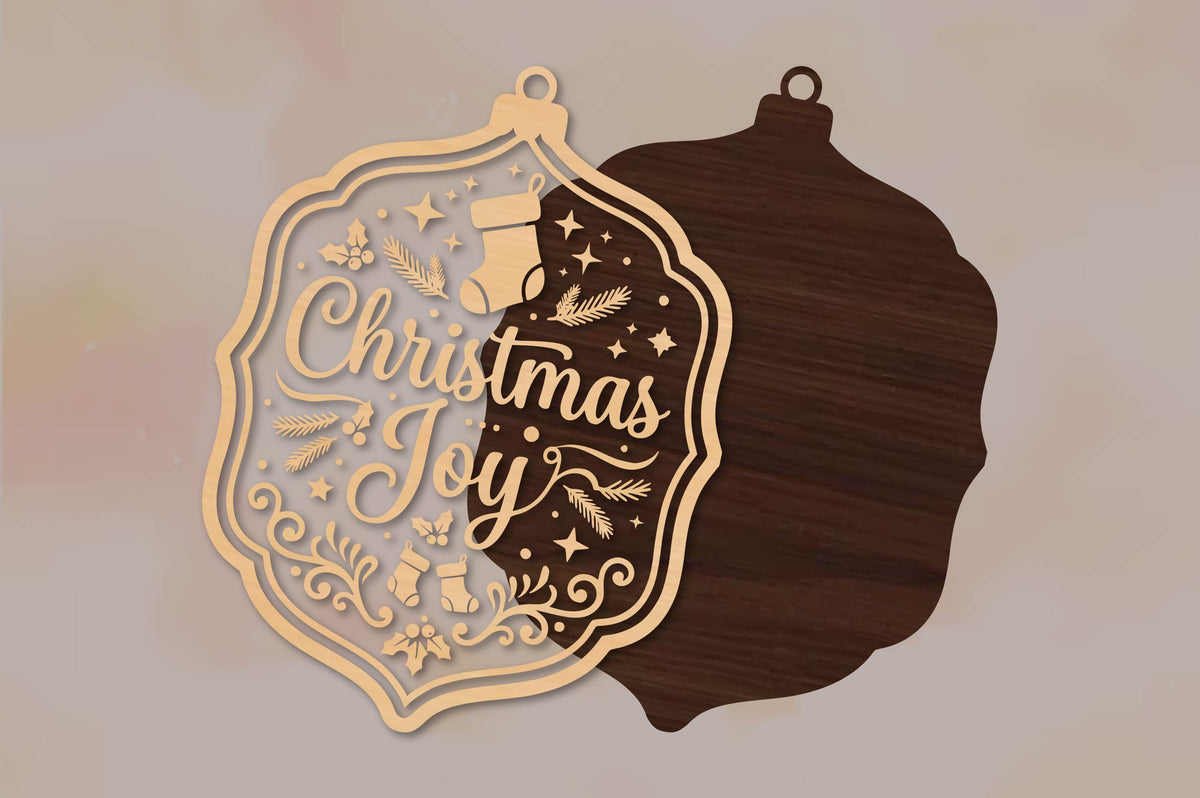 Christmas Joy Stocking Laser Cut SVG