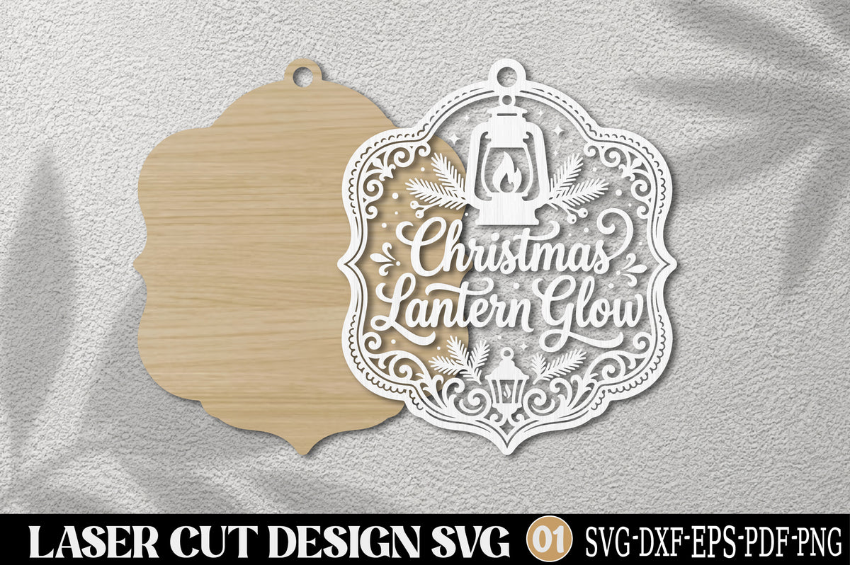 Christmas Lantern Glow Laser Cut SVG | Christmas Ornament Cut File