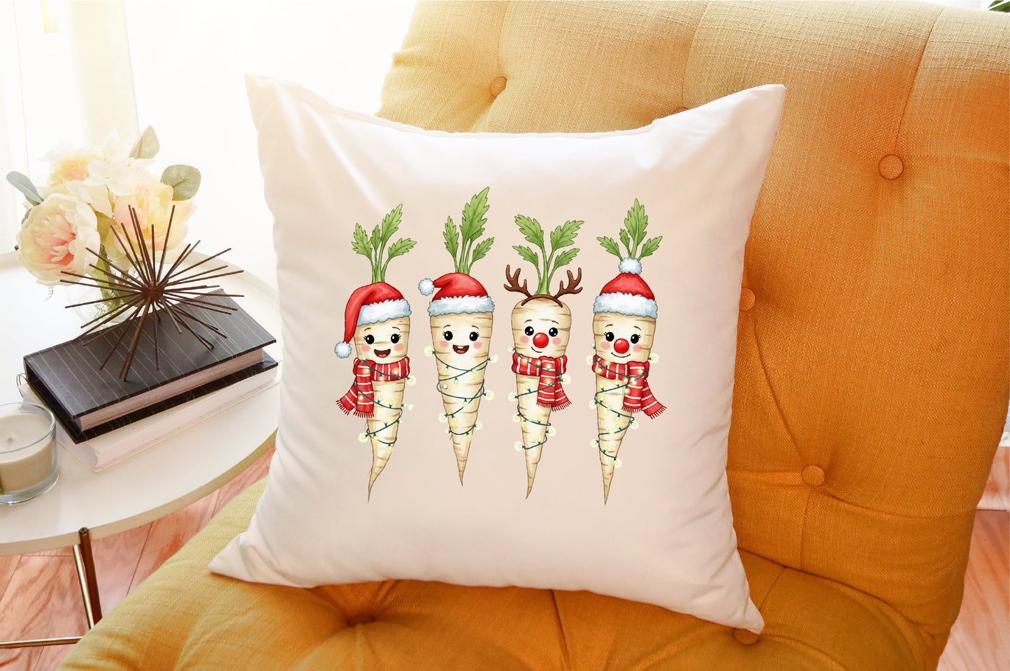 Christmas Parsnips Watercolor Clipart PNG Bundle