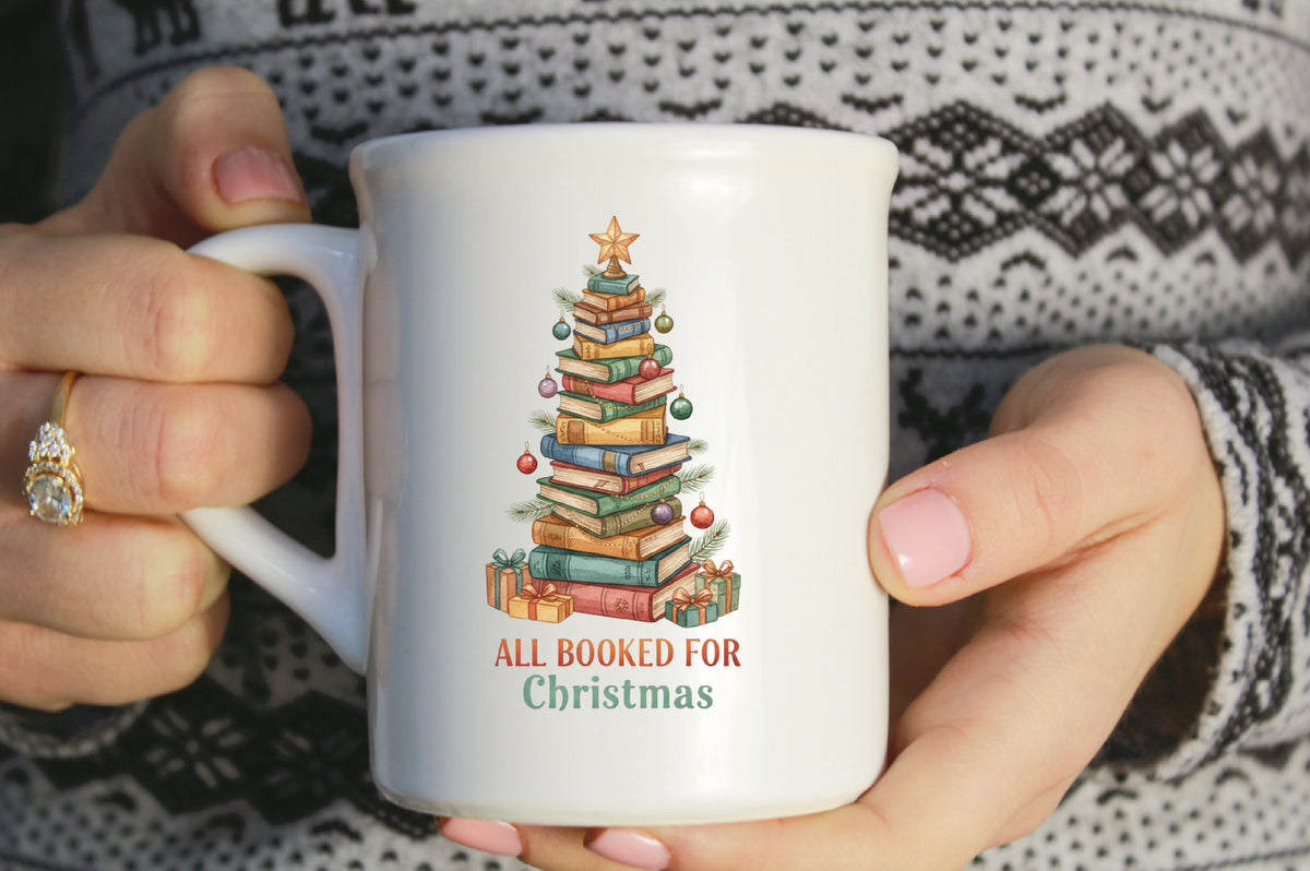 Christmas Book Lover PNG All Booked for Christmas Sublimation
