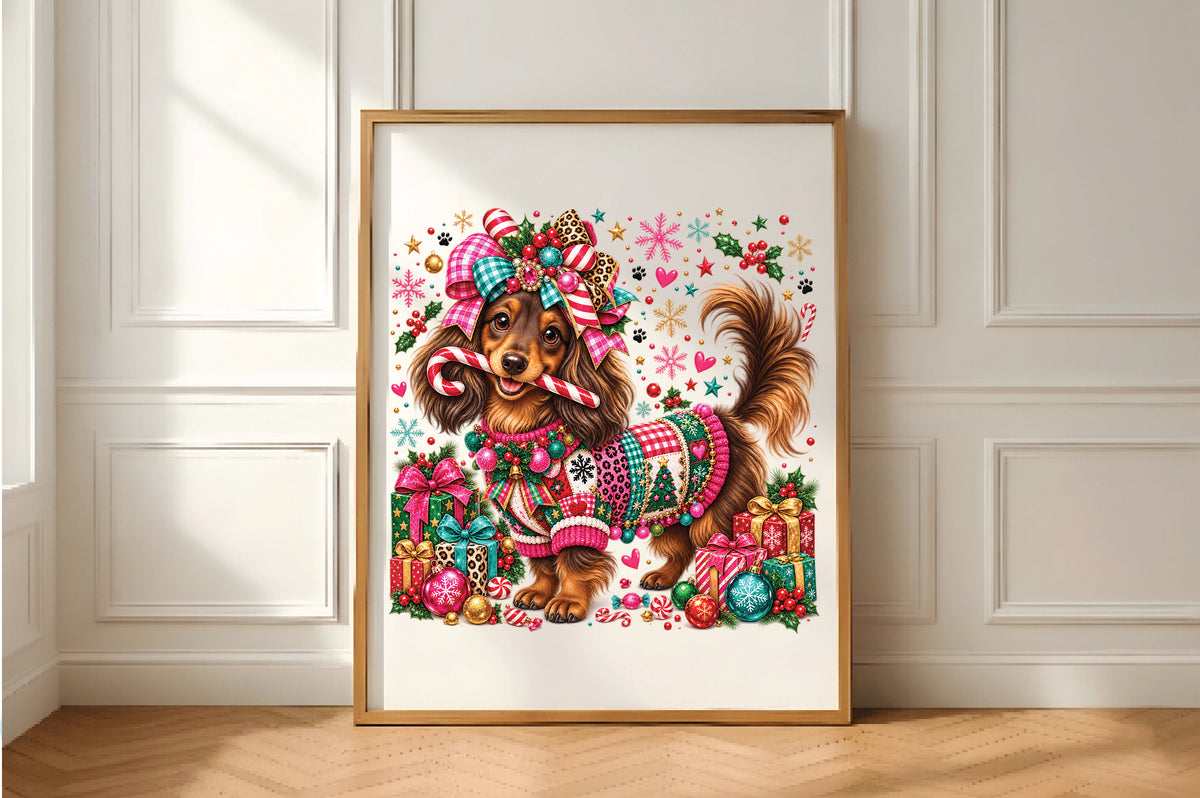 Cute Christmas Puppy Holiday Gift PNG Clipart