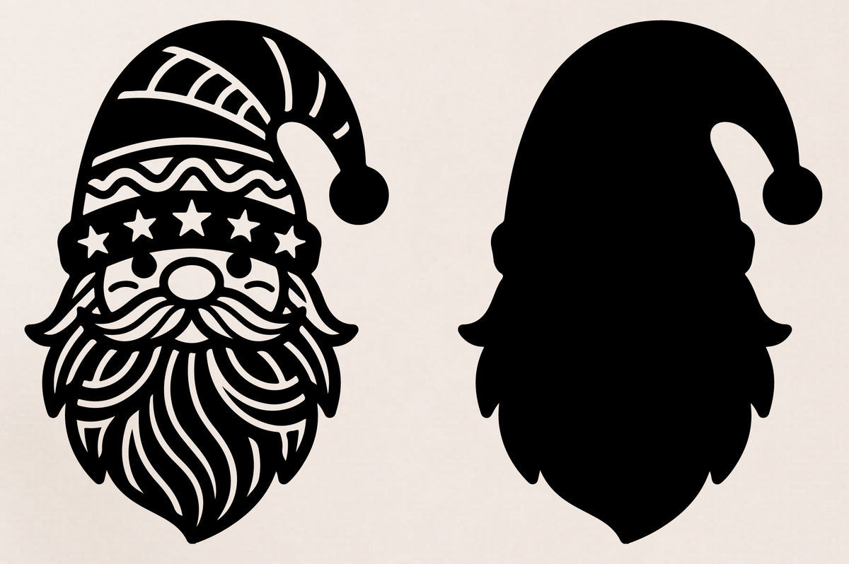 Christmas Santa Claus Face Laser Cut SVG, Santa Face Cut File, Christmas Santa SVG, Holiday Decor Laser Cut Design