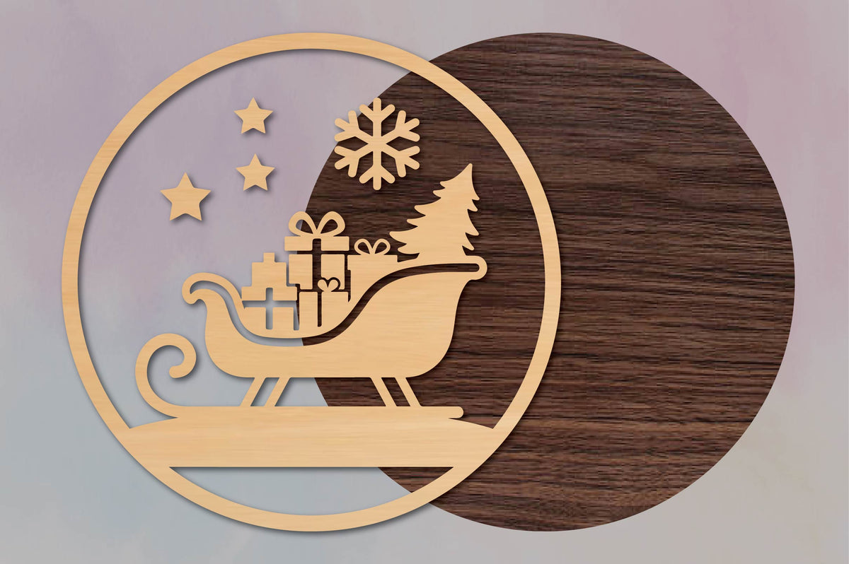 Christmas Sleigh Gifts SVG