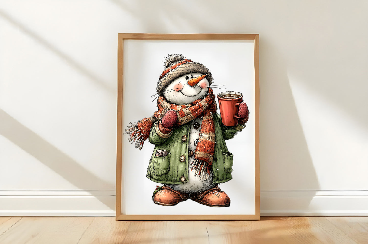 Christmas Snowman Clipart PNG | Cute Winter Snowman Bundle | 4 PNG