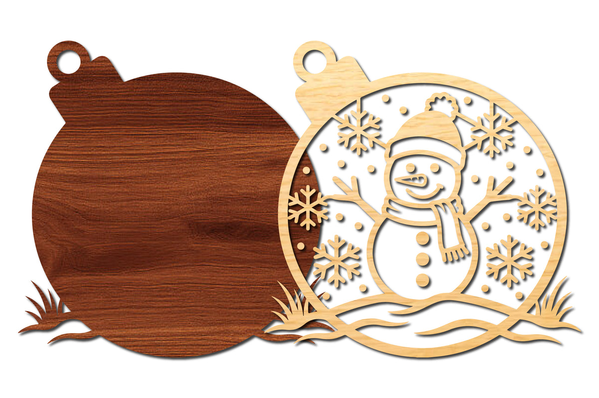 Christmas Snowman Ornament SVG