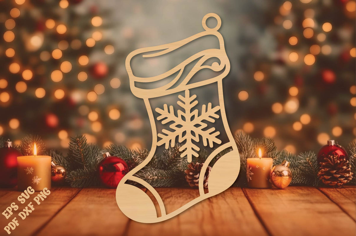 Christmas Stocking Ornament SVG